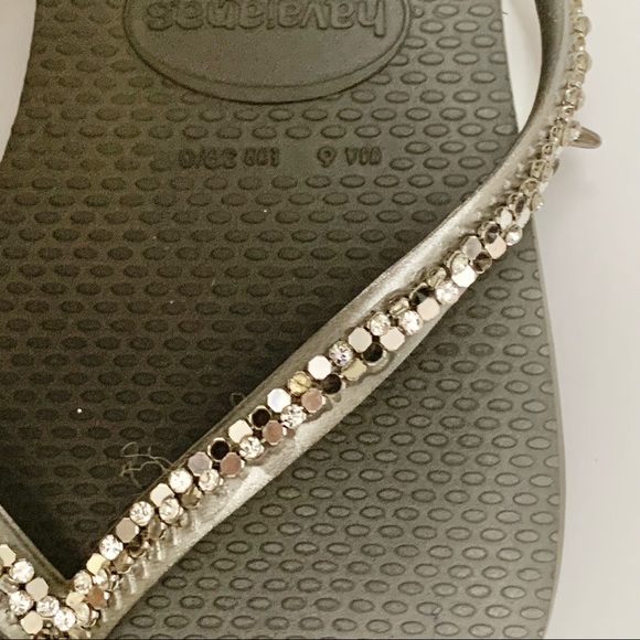Havaianas Grey and Silver Flip Flops - Picture 10 of 15